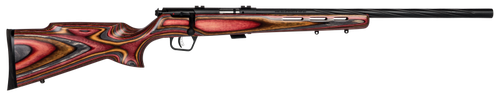 Savage Arms 25735 Mark II BRJ Full Size 22 LR 5+1 21" Matte Black Spiral Fluted Barrel, Matte Black Drilled & Tapped Carbon Steel Receiver, Royal Jacaranda Fixed Laminate Stock, Right Hand