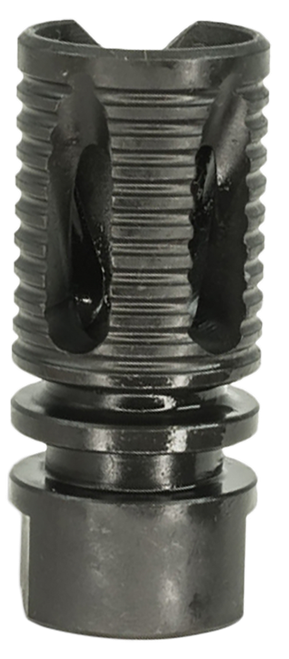 Lead & Steel Llc LSSAWFH12X28 Saw Style Flash Suppressor  1/2"-28 tpi Black 4140 Steel Closed Tine