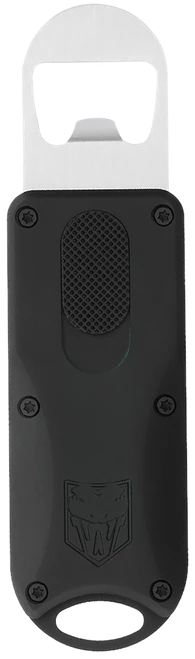 CobraTec Knives CTOTFBOBLK Bottle Opener  Black Aluminum/Stainless Steel