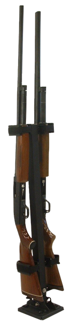 Rugged Gear 10082 Floor Mount Gun Rack  2 Rifle/Shotgun Black Metal