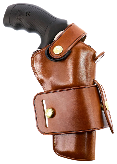 Galco WG2104 Wheelgunner 2.0  OWB Tan Leather Belt Slide Fits S&W L Frame/Ruger Security-Six Fits 4" Barrel Ambidextrous