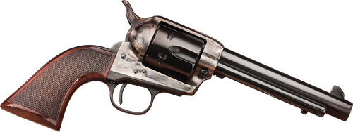Taylors & Company 556202DE Short Stroke Smoke Wagon  45 Colt (LC) 6rd 5.50" Blued Cylinder & Barrel Color Case Hardened Steel Frame Checkered Walnut Navy Size Grip (Taylor Tuned)