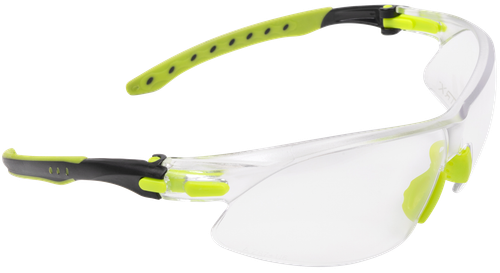 Allen 4140 Keen Safety Glasses Youth Clear Lens Lime Green Frame
