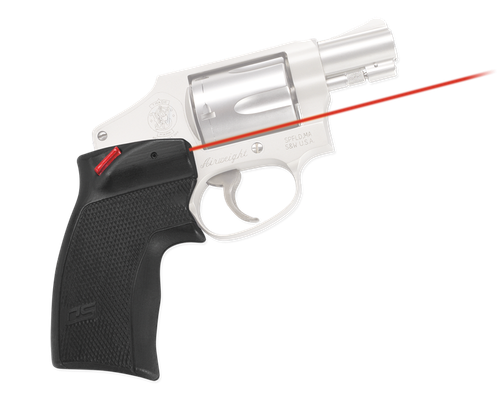 Crimson Trace 0151301 Accu-Grips Laser Sight Defender Series Black Polymer, Red Laser 5mW Output, 633nM Wavelength, Fits S&W J Frame Round Butt/Taurus Small Frame (Except 85 Models) Revolver
