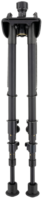Harris Bipods S-25CP Swivel 25C Picatinny, 13.50-27", Black Steel/Aluminum, Rubber Feet