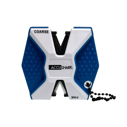 AccuSharp 342C 2-Step Knife Sharpener Hand Held Diamond Tungsten Carbide Sharpener Coarse/Fine Blue/White