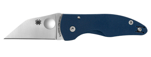 Spyderco C264GPCBL MicroJimbo  2.45" Folding Wharncliffe Plain Satin CPM SPY27 SS Blade, Cobalt Blue G10 Handle