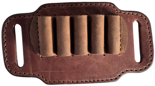 1791 Gunleather HNTABS12BRWA Ammo Belt Slide Brown Leather 12 Gauge