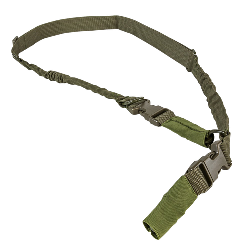 NcStar AARS21PG VISM Sling Green Nylon Strap w/Elastic Shock-Cord 55"-72" OAL Adjustable Bungee