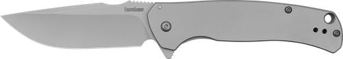 Kershaw 1416 Scour  3.30" Folding Drop Point Plain Bead Blasted 8Cr13MoV SS Blade, Bead Blasted Stainless Steel Handle