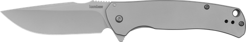 Kershaw 1416 Scour  3.30" Folding Drop Point Plain Bead Blasted 8Cr13MoV SS Blade, Bead Blasted Stainless Steel Handle