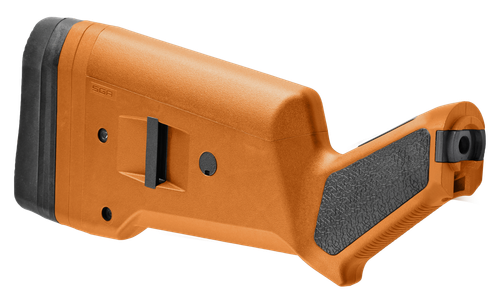 Magpul MAG490-ORG SGA Shotgun Stock Orange Synthetic for Mossberg 500, 590, 590A1 Ambidextrous Hand