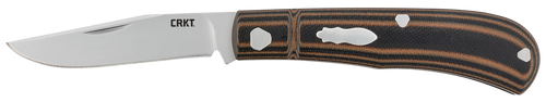 CRKT 7100 Venandi  3.14" Folding Clip Point Plain Bead Blasted 8Cr13MoV SS Blade/Black/Brown G10 Handle