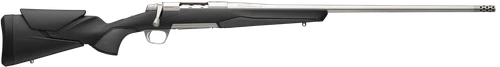 Browning 036008298 X-Bolt 2 Hunter Full Size 7mm PRC 3+1 24" Stainless Steel Threaded Barrel, Drilled & Tapped Stainless Steel Receiver, Adj Vari-Tech Black Composite Stock w/Adjustable Comb & LOP