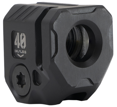 Strike Industries MCQUAD Micro Threaded Compensator Black Steel 0.89" OAL Compatible w/ 9mm/357 SIG