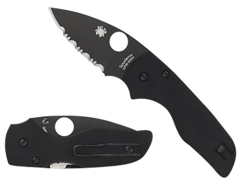 Spyderco C230GPBBK Lil' Native  2.42" Folding Plain Black DLC CPM S30V SS Blade/Black Textured G10 Handle Includes Pocket Clip