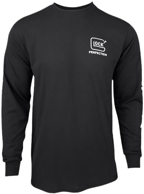 Glock AP96098 Perfection Long Sleeve Tee Black Pre-Shrunk Cotton Long Sleeve Small