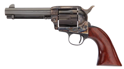 Taylors & Company 555148 1873 Cattleman Gunfighter 357 Mag Caliber with 4.75" Blued Finish Barrel, 6rd Capacity Blued Finish Cylinder, Color Case Hardened Finish Steel Frame & Walnut Army Size Grip