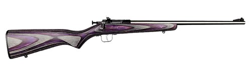 Crickett KSA2228 Youth  22 LR 1rd 16.12" Stainless Steel Barrel, Fixed Front/Adjustable Rear Peep Sights, Purple Laminate Stock w/11.5" LOP, Rebounding Firing Pin Safety