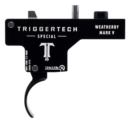 TriggerTech WM5SBB13NBW Special  Single-Stage Curved Trigger with 1-3.50 lbs Draw Weight & Black PVD Finish for Weatherby Mark V