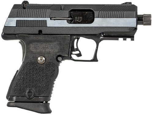 Hi-Point YC380CFRDCT YC380 w/Red Dot 380 ACP 10+1 3.93" Black Threaded Barrel, Black/Chrome Serrated Steel Slide, Black Polymer Frame w/Picatinny Rail, Black Plastic Grip, Crimson Trace Red Dot