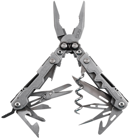 S.O.G SOG-PL1001-C PowerLitre  Stonewashed 5Cr15MoV Stainless Steel 5.10" Long Features 19 Tools