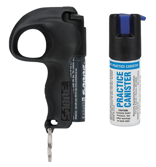 Sabre PBBKOCSTU04 Quick Grip Pepper Spray Range 12ft 0.54oz Black Canister