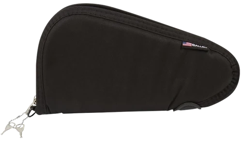 Allen 7411 Locking Handgun Case Black Endura, YKK Zippers & Foam Padding Includes 2 Keys 11" L