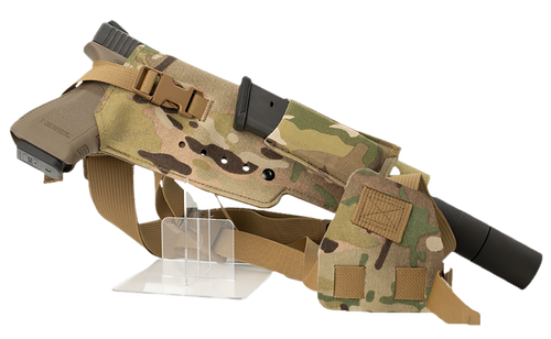 Cole-tac VWX107 Varmint Wrangler XL Pistol Holder Chest Multi-Cam Right Hand