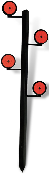 Birchwood Casey 47424 World of Targets Dueling Tree Rimfire Pistol/Rifle Black/Orange Steel Circle Standing
