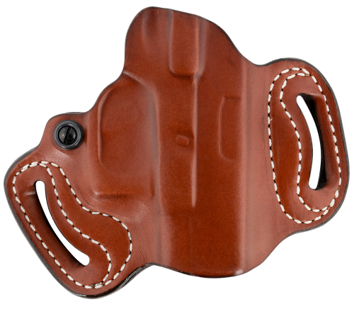 DeSantis Gunhide 086TAE1Z0 Mini Slide  OWB Tan Leather Belt Slide Compatible w/Most Glock Belt 1.75" Wide Right Hand