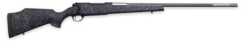 Weatherby MAM01N28NOR8B Mark V Accumark 28 Nosler 3+1 26" Threaded/Fluted Stainless Barrel, Graphite Black Rec, Gray Webbed Black Monte Carlo Stock, Accubrake Muzzle Brake, Adj. TriggerTech Trigger