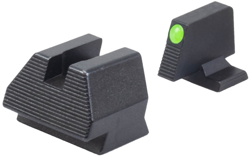 HK 51000938 Night Sight Set  Fixed Extended Green Tritium/Black Frame, Fits H&K VP9 9mm Luger