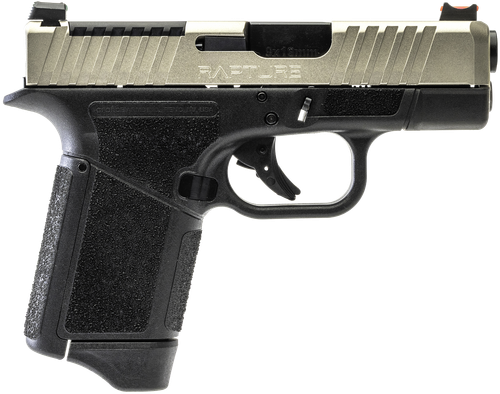 Gforce Arms GF932512GN Rapture  Sub-Compact Frame 9mm Luger 12+1 3.25" Black Steel Barrel, Nickel Steel Optic Cut/Serrated Slide, Gray Cerakote Polymer Frame, Shield RMSc/RMR Footprint