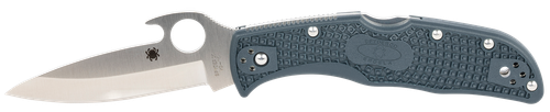 Spyderco C243PGYW Endela Lightweight 3.41" Folding Clip Point Plain VG-10 SS Blade Blue/Gray FRN Handle Includes Pocket Clip