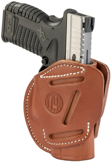 1791 Gunleather 3WH4CBRA 3-Way  IWB/OWB Size 04 Classic Brown Leather Belt Loop Fits Walther PPS Fits Taurus G2C Fits Springfield XD/XDS Ambidextrous Hand