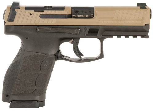 HK 81001196 VP9A1  Full Size 9mm Luger 15+1 4.53" Barrel, Flat Dark Earth Steel Optic Ready/Serrated Slide, Brown Polymer Frame w/Picatinny Rail, Interchangeable Backstrap Grip, Ambidextrous