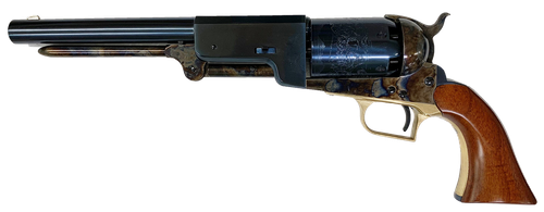 Cimarron CA020C00 1847 Walker Dragoon US 44 6 Shot 9" Blued Steel Barrel Blued Engraved Cylinder Color Case Hardened Steel Frame Walnut Grip Exposed Hammer