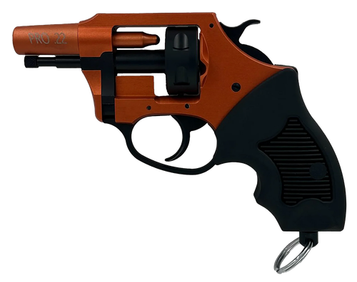 Charter Arms 82090 Pro 209  209 Primers, 6rd Orange Cerakote Aluminum Frame, Black Rubber Grips