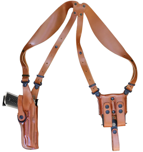 1791 Gunleather NSS2.1CBRVR  Optic Ready Shoulder Vertical Brown Fits Glock 17 Right Hand