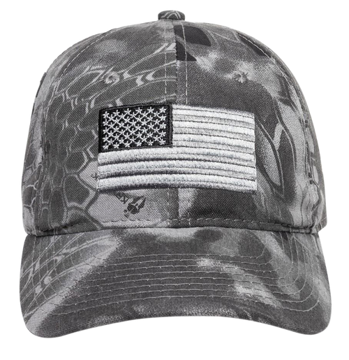 Outdoor Cap 120159-3-3 USA Flag  Kryptek Raid Hook & Loop OSFA Unstructured