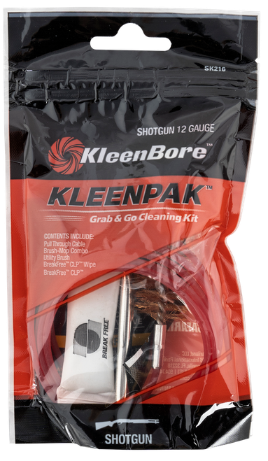 KleenBore SK21610 Grab & Go Cleaning Kit 12 Gauge Shotgun 10 Per Pack