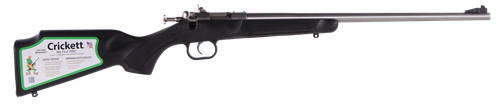 Crickett KSA2295 Youth  22 WMR 1rd 16.12" Blued Barrel & Receiver, Fixed Front/Adjustable Rear Peep Sights, Black Synthetic Stock w/11.5" LOP, Rebounding Firing Pin Safety