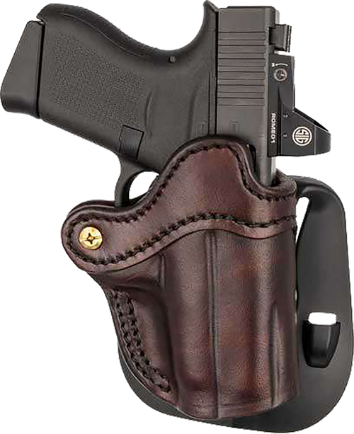 1791 Gunleather ORPDHCSBRR Optics Ready Paddle Holster C OWB Signature Brown Leather Fits 2.50-3" Barrel Right Hand