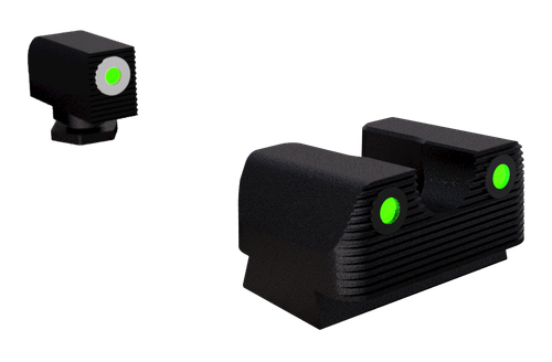 Rival Arms RA1B231G Night Sights for G17/G19  Green Tritium White Outline Front Sight-Green Tritium Black Outline Rear Sight