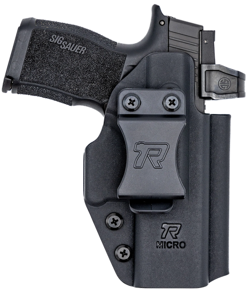 Rounded Gear RGUNVRSLCMPCTBLK Universal Kydex  IWB Black Kydex Belt Clip Fits Compact Sized Handguns Right Hand