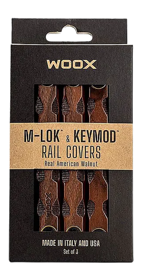 Woox SH.MLK005.S3 M-LOK Rail Covers  Micarta Green American Walnut 3Pack
