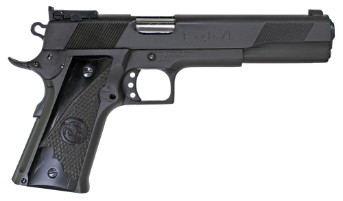 Iver Johnson Arms EAGLEXL10DS Eagle XL  Full Size Frame 10mm Auto 15+1 6" Stainless Steel Barrel, Matte Black Steel Long/Serrated Slide, Black Steel Frame w/Beavertail, G10 Grip