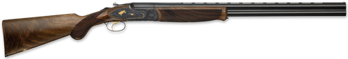 F.A.I.R. FRJBPRTG1628 Jubilee Prestige Tartargua Gold Full Size 16 Gauge Break Open 2.75" 2rd 28" Blued Over/Under Barrel, Gold Engraving Aluminum Receiver, Fixed Walnut Stock, Ambidextrous