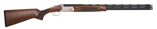 Mossberg 75480 Gold Reserve  Full Size 410 Bore Break Open 3" 2rd 26" Blue Polished Vent Rib Barrel, Silver Polished Engraved Stainless Steel Receiver, Black Grade A Walnut Fixed Stock, Right Hand